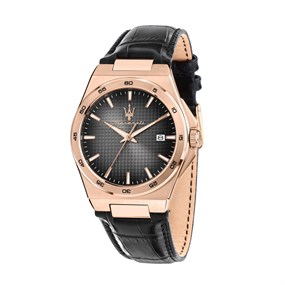 Maserati R8851153001 Velocita Slim Black Leather Strap Watch - W81306