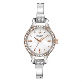 Bulova 98L262 Two-Tone Bangle/Bracelet Watch - W83228