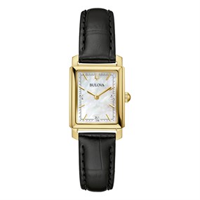 Bulova Classic Sutton 97P166 Black Leather Strap Watch - W83229