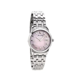 Bulova 96P152 Diamonds Stainless Steel Bracelet Watch - W8370