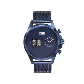 STORM 47466/B Kombitron Ion Plated Blue Tone Mesh Bracelet Watch - W87268