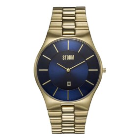 STORM 47159/GD/B Slim-X XL Gold Blue Bracelet Watch - W87334