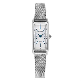 Citizen EG7120-51A Kii Classic Dress White Metal Mesh Strap Watch - W92196