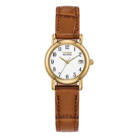 EW1273-08A Citizen Eco-Drive Brown Leather Strap Watch - W92215
