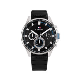 Tommy Hilfiger 1791971 Black Silicone Strap Watch - W95281