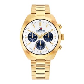 Tommy Hilfiger 1710723 Chronograph Gold Plated Bracelet Watch - W95382
