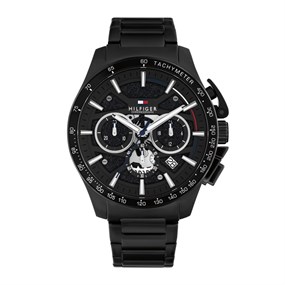 Tommy Hilfiger 1792262 Chronograph Black IP Bracelet Watch - W95443