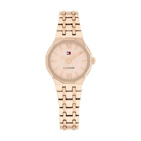 Tommy Hilfiger 1782887 Rose Gold Tone Rose Dial Bracelet Watch - W95454