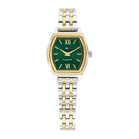 Tommy Hilfiger 1782907 Two Tone Green Dial Bracelet Watch - W95455