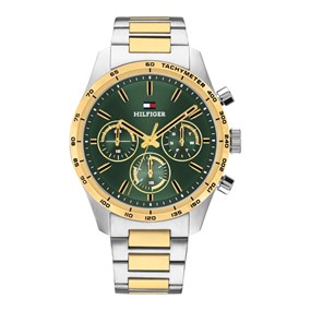 Tommy Hilfiger 1792279 Two Tone Green Dial Bracelet Watch - W95481
