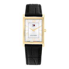 Tommy Hilfiger 1710772 Gold Tone Brown Leather Strap Watch - W95488