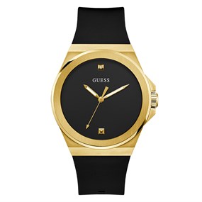 GUESS GW0790G1 Vinyl Black Silicone Strap Watch - W96349