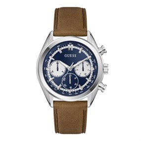 Guess GW0972G1 Dawson Chronograph Brown Leather Watch - W96401