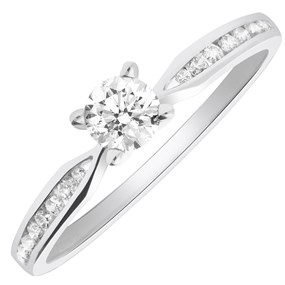 Polar Fire 9ct White Gold Diamond Engagement Ring - 1/2ct - X10023