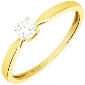 9ct Gold Diamond Solitaire Engagement Ring - 20pts - X10044