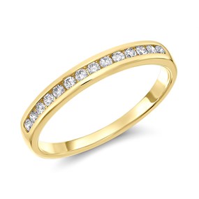 9ct Gold Diamond Half Eternity Ring - 15pts - X10460