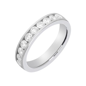 18ct White Gold Channel Set Diamond Full Eternity Ring- 2ct - X11144