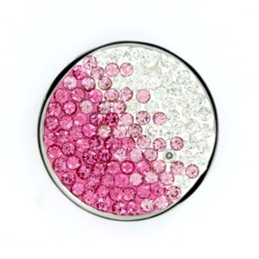 Sterlina Milano Pink And White Crystal Coin - Small - X40868