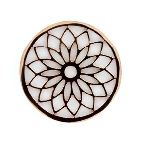 Sterlina Milano Rose Tone Open Flower Coin - Small - X40900