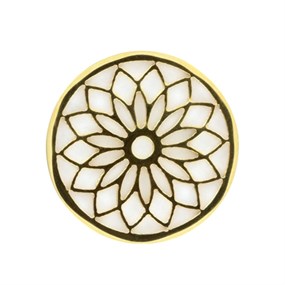 Sterlina Milano Gold Tone Open Flower Coin - Small - X40902