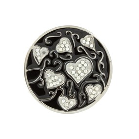 Sterlina Milano Crystal Heart Coin - Large - X40921