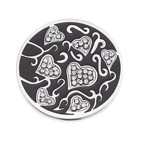 Sterlina Milano Crystal Heart Coin - Small - X40922