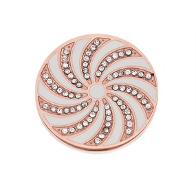 Sterlina Milano Rose Gold Plated Crystal Spiral Coin - Small - X40928