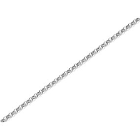 9ct 1.5mm Wide White Gold Round Belcher Chain - 18in - X50248