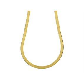 9ct Gold Herringbone Necklet - 16in - X50361