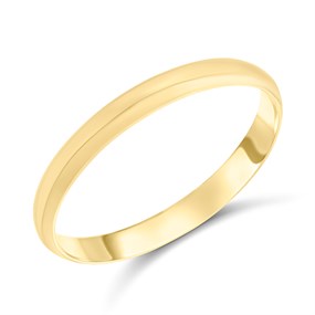 9ct D Shaped Heavyweight 3mm Wedding Ring - Size Z3 - Z13753