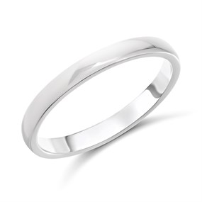 Platinum 2mm Court Wedding Band - Size N - Z15593