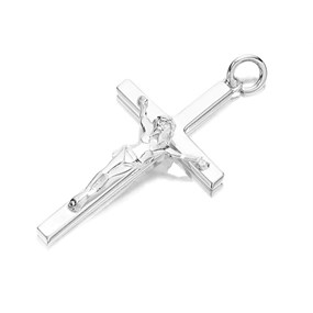 Silver Extra Heavyweight Crucifix - 40mm - Z4010