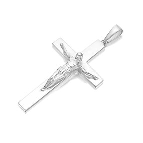 Silver Extra Heavyweight Crucifix - 55mm - Z4011