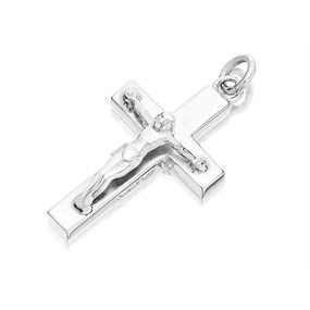 Silver Extra Heavyweight Crucifix - 30mm - Z4012