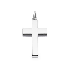 Silver Plain Cross - 30mm - Z4026