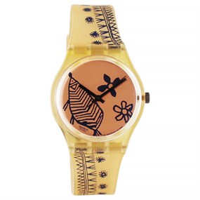 Swatch Sketch 1993 Collectable Patterned Strap Watch- GP106 - Z4324