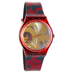 Swatch Louis Louis 1991 Collectable Patterned Strap Watch- GR106 - Z4325