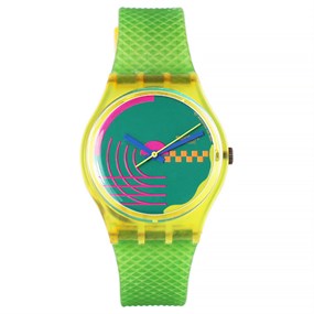 Swatch Honor Ride 1991 Collectable Green Strap Watch- GJ104 - Z4327