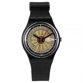 Swatch Tickertape 1988 Collectable Black Strap Watch- GB713 - Z4341