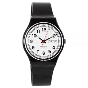 Swatch Pair 1994 Collectable Black Strap Watch- GB729 - Z4347