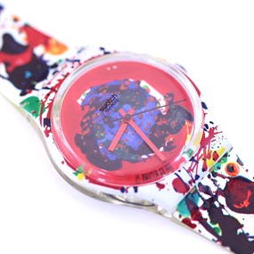 Z4367 Swatch Sam Francis 1993 Collectable Artist Watch- GZ147 - Z4367