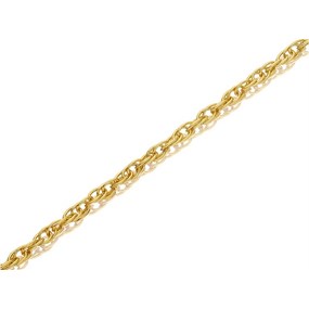 9ct Gold 1mm Wide Solid Prince Of Wales Chain - 16in - Z51172