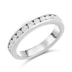 Polar Fire 9ct White Gold Diamond Half Eternity Ring - Z51220