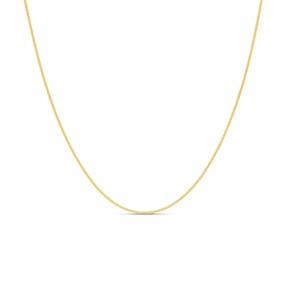 9ct Gold 1mm Wide Hollow Curb Chain - 24in - Z51224