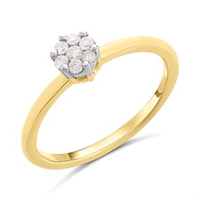 9ct Diamond Cluster Ring, 1/4ct - Z51225