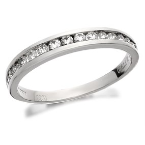 Platinum Diamond Half Eternity Ring - 1/3ct - Z51236