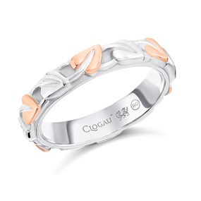 Clogau Silver And 9ct Rose Gold Tree Of Life Ring - r4821