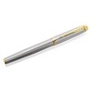 Parker IM 1931656 Brushed Silver And Gold Trim Fountain Pen - A2326