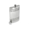 6oz Celtic Pewter Screw Top Hip Flask - A3144