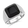 Joseph & George Stainless Steel Onyx Signet Ring - A3412